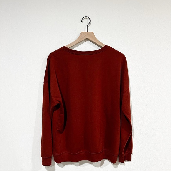 Nine West Hello Weekend Maroon Casual Crewneck Sweatshirt Size L - Picture 2 of 2